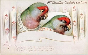 PRINTED COMIC POSTCARD. "MRS CAUDLE'S CURTAIN LECTURES" TUCK OILETTE ELLEM #8684 - Picture 1 of 2