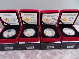 2014 THE BISON 4 x 1oz Silver Proof Coins Complete Set $20 Canada RCM - Bild 1 von 10
