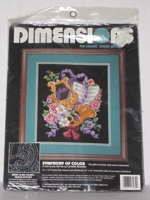 Dimensions Symphony Of Color #3989 No Count Cross Stitch Kit Musical Instruments - Image 1 of 2