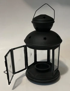 IKEA ROTERA Hanging Tealight Candle Holders Lantern Metal Star Black  8 1/4” NEW - Picture 1 of 4