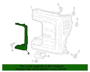 2017-2019 Ford F-250 350 Super Duty OEM Headlight Molding  HC3Z13A137B  Left - Picture 1 of 2