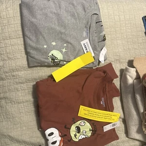 2 Sets NWT Halloween Pajamas Halloween Glow In The Dark Size 12 Gender Neutral - Picture 1 of 9