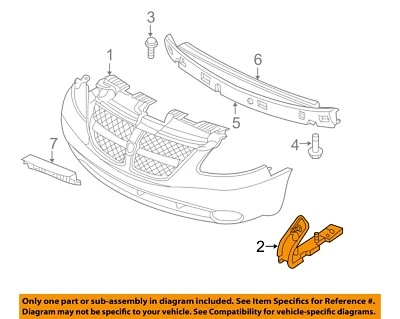 CHRYSLER OEM 01-07 Componentes de parachoques de caravana-retenedor de cubierta de parachoques 4857611AA Foto 1 de 3