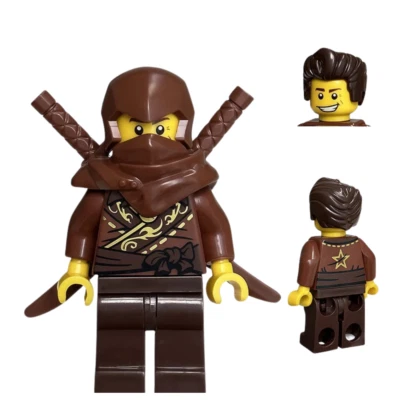 MOC Lego Minifig Figurine: Ninjago Dareth Brown Mask Fast Shipping - Image 1 of 4