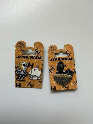 Disney Star Wars Halloween 2015 Pins Darth Vader Death Star And C-3PO R2D2 NEW - Image 1 of 4