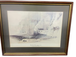 Petra un Tomb Lithograph David Roberts (1839) with Frame - Picture 1 of 6