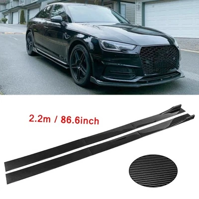 Carbon Fiber Side Skirt Extensions Rocker Panel FOR Audi A3 A4 A5 A6 A7 B8 B9 S5 Foto 1 de 4