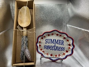 NWT: Pioneer Woman Summer Sweetness Dish Plate + Bonus: Thirstystone Ice Scoop - Picture 1 of 16