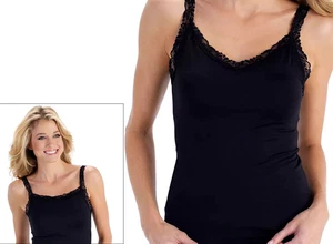 Vanity Fair Donna 17166 Reversibile Perfetto Pizzo Spincami Nero Taglia XL Nuovo!!! - Foto 1 di 1