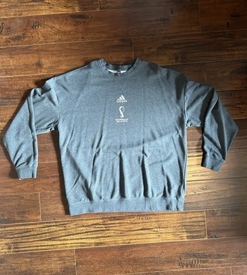 Grey Adidas 2022 Qatar World Cup Crewneck Size XL - Image 1 of 4