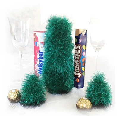 KNITTING PATTERN 316: Christmas Tree: Smartie tube / Ferrero Rocher covers - Image 1 of 3