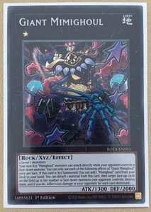Yu-Gi-Oh! Giant Mimighoul ROTA-EN093 Secret Rare 1st Ed - Picture 1 of 1