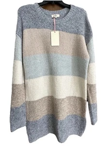 Entro Blush Gray Color Block Angora Blend Sweater Tunic/Dress New With TagsSz Xl - Picture 1 of 11