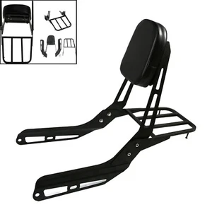 Backrest Sissy Bar w/Rear Luggage Rack For Honda VTX1300 VTX1800 C/R/S/T/F/N - Picture 1 of 7