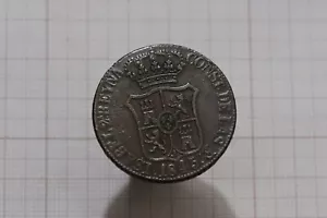 🧭 🇪🇸 SPANIEN 6 QUARTOS 1845 KATALONIEN BARCELONA SELTENE SCHARFE DETAILS B66 #Z96 - Bild 1 von 3