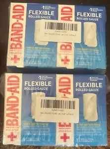 4 BOXES BAND-AID Flexible Rolled Gauze 2 in x90 in 1 Count Each - Picture 1 of 3