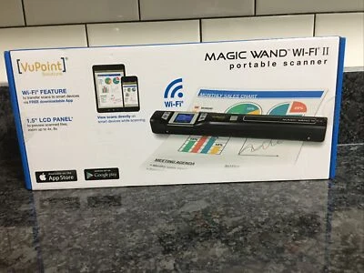 VuPoint Magic Wand Wi-Fi II Wireless Pottable Scanner JPEG/PDF Color Output New - Image 1 of 3
