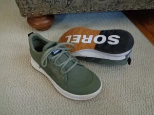 Sorel Out N About III Low Sneaker Shoes Waterproof Stone Green Sz 9 NL4860-397 - Picture 1 of 18