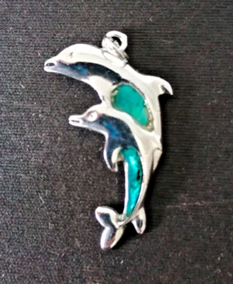 Delphine Edelstahl Perlmuttanhänger - Kettenanhänger - Bild 1 von 2