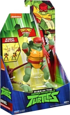 GIOCHI PREZIOSI Rise of the Teenage Mutant Ninja Turtles Raphael Side-Flip Ninja Attack