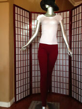 Jack Burgundy Slim Legging Womens Apparel Sze L Waist 30 Ins 32 Garment