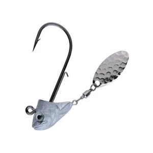 K.P 3D Tête De Poisson Avec Palette Spinner 2 Pièces Jighead Pêche Verticale - Photo 1/23