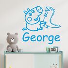 George Pig Wall Sticker Decal With Personalised Name | Kids Vinyl Bedroom Peppa