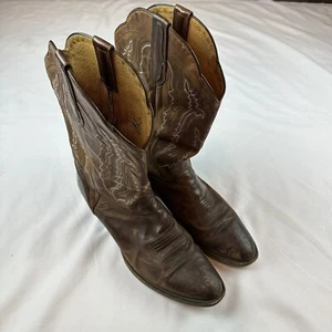 J.B. Dillon Goat Leather Cowboy Western Boots Men's Size 13 D Brown JBM3205 - Picture 1 of 12