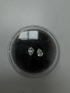 Pair Diamonds | SHAPE - Pear | SIZE 0.20ct each | COLOR G | CLARITY - SI2 - Picture 1 of 8