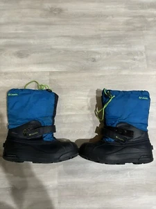 Columbia Snowboots Boys Size 6 Blue And Green - Picture 1 of 10