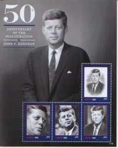 JFK; JOHN F. KENNEDY s/s 4 stamps; MNH; Liberia - Picture 1 of 1