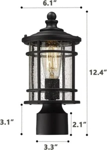 Modern Outdoor Post Lantern Exterior Light Fixtures Pillar Lamp - Picture 1 of 6