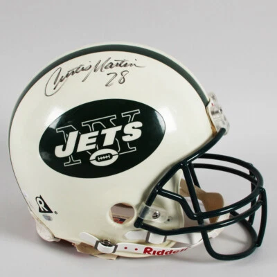 Curtis Martin Signed Helmet Full Size Jets Authentic - COA JSA - Image 1 of 4
