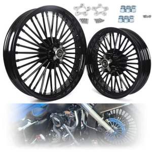 21x3.5 16x3.5 Fat Spoke Wheels Rims for Harley Touring Electra Glide FLHTC 00-07 - Bild 1 von 11