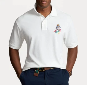 Polo Ralph Lauren Paint Bear Polo Personalizado Calce Ajustado Blanco - Imagen 1 de 7