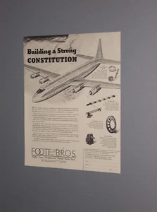 1947 Foote Bros. Lockheed Constitution anuncio de avión de pasajeros de dos pisos - Imagen 1 de 1