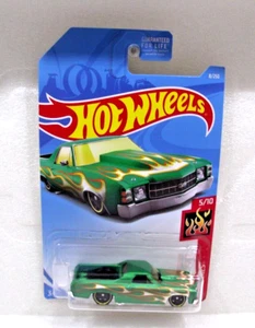 Hot Wheels HW Flames  '71 Chevy  El Camino Green w/Black DD8 Spoke Wheel - Picture 1 of 4