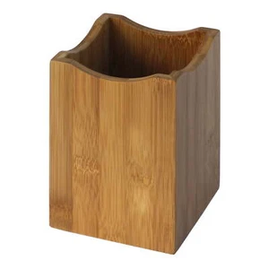 Eco-Friendly Contemporary Bamboo Utensil Holder in Brown, 6 H x 4 L x 4 W inches - Picture 1 of 4