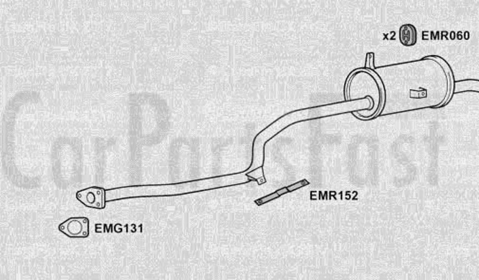EXCL6017 Caja Trasera de Escape Proton 1300 1.3 Hatchback de Gasolina 03/1989A - Imagen 1 de 1