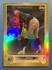 2022 Topps Series 2 Pablo Lopez Gold Foil Parallel #644 Marlins