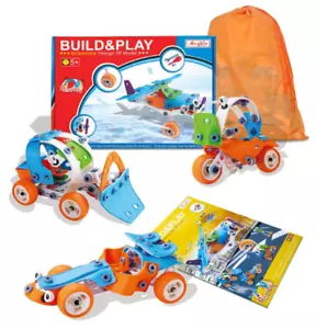 Build & Play 189-Piece STEM Take apart 6 models Age 5+ toy building DIY cars new - Picture 1 of 8