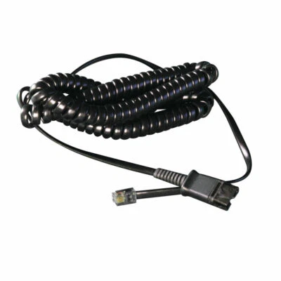 New Plantronics 27190-01 U10P QD Cord Polaris QD to RJ11 Bottom Headset Cable - Image 1 of 4