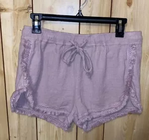 Pantaloncini Banjara donna grandi in cotone lavanda delfino orlo con cordino - Foto 1 di 5