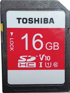 Toshiba 16GB SD Card SDHC UHS-I Memory Card Read Speed 80MB/s Class 10 U1 V10 4K - Picture 1 of 1