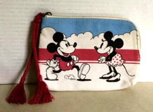 Disney X Junk Food Mickey Mouse Minnie Mouse Pouch Clutch Wristlet Makeup Bag - Picture 1 of 7