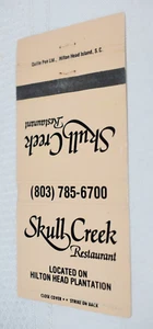 Skull Creek Restaurant Hilton Head SC 30 Rear Strike Streichholzschachtelhülle - Bild 1 von 3