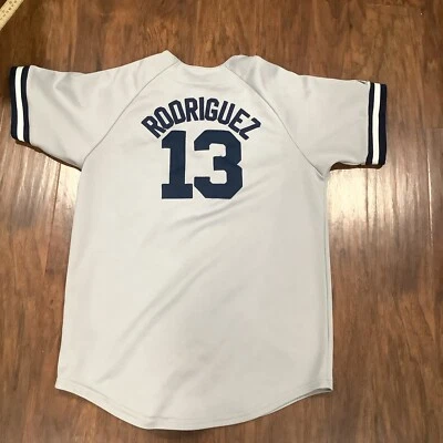 Camiseta Majestuosa Vintage Yankees Alex Rodriguez #13 Gris Juvenil XLarge Foto 1 de 4