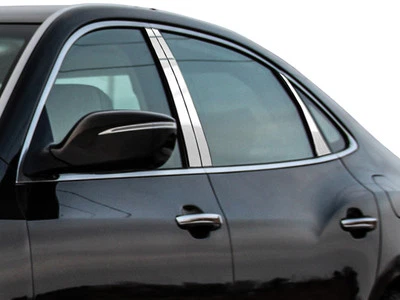 Postes de pilar cromados de acero inoxidable 6 piezas moldura de ventana Qaa para Hyundai Equus 2011-2016 Foto 1 de 4