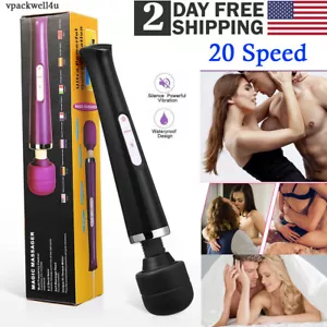 Handheld Massager 20 Speed Wand Vibrating Massage Magic Full Body Therapy Motor - Picture 1 of 25