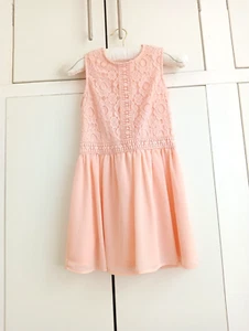 New Look 915 pretty peach, sleeveless, floaty Polyester party dress - Age 8 - Picture 1 of 9